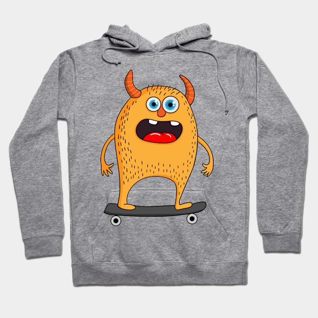 cute monster Hoodie by InshynaArt